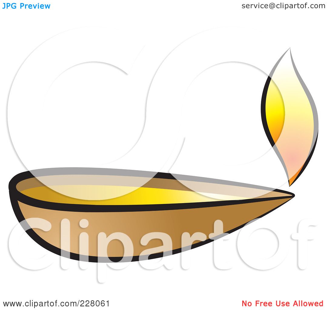 1080x1024 Royalty Free (Rf) Clipart Illustration Of A Clay Oil Lamp By Lal