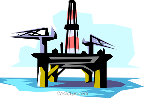 480x325 Oil Rig Royalty Free Vector Clip Art Illustration Envi0028
