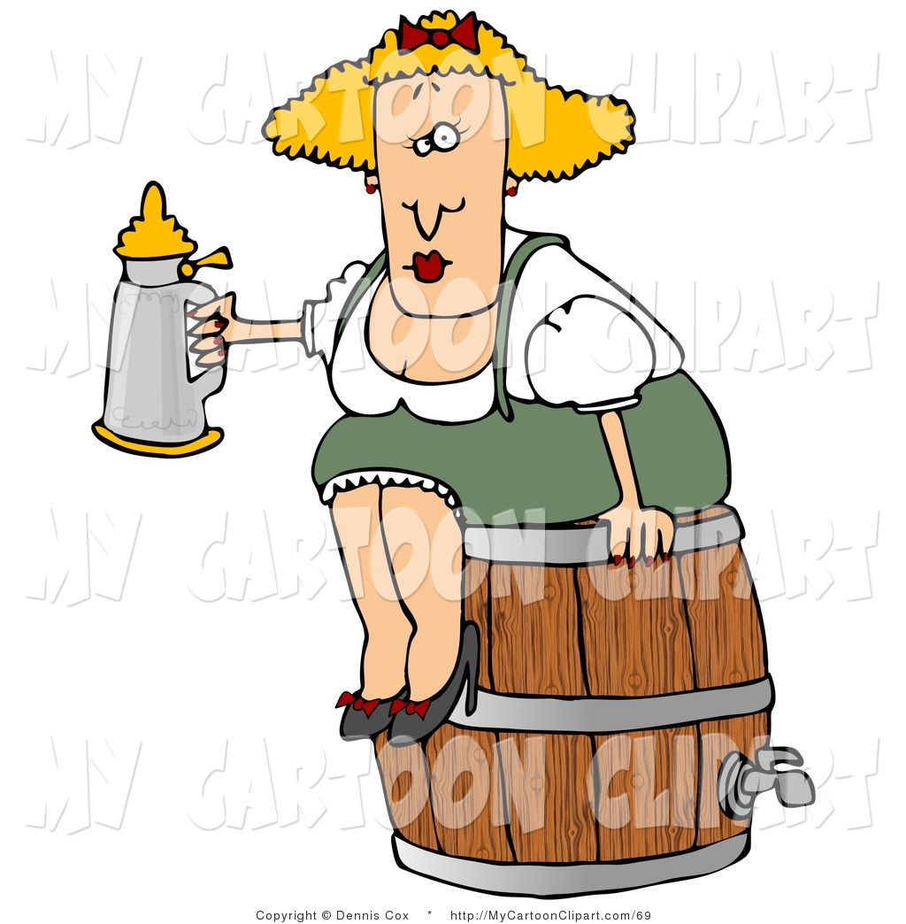 1024x1044 Clip Art Of A Tipsy Blond Oktoberfest Woman In Costume, Sitting