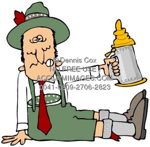 300x294 Clipart Illustration Oktoberfest Drunk