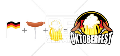 400x187 Oktoberfest. Emblem For Beer Festival In Germany. Royalty Free