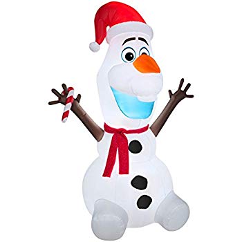 350x350 Gemmy Airblownflatable Olaf With Santa Hat