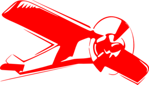 299x171 Red Biplane Clip Art