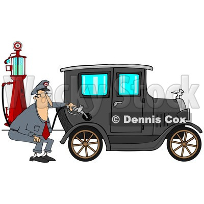 400x400 Clipart Of A Male Attendant Pumpingtique Blue Car