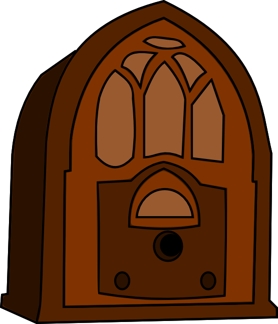 555x646 Old Radio Clipart