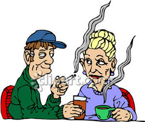 300x252 Old Couple Smoking And Drinking