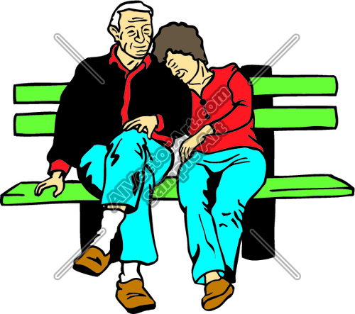500x443 Oldcouple Clipart And Vectorart People