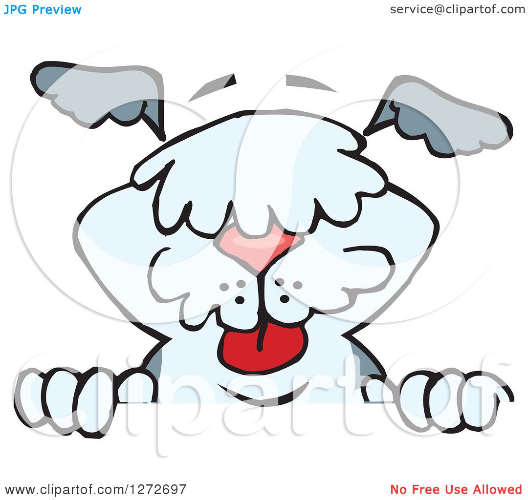 1080x1024 Clipart Of A Happy Old English Sheepdog Peeking Over A Sign