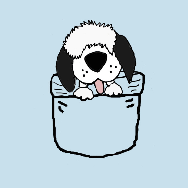 630x630 Funny Old English Sheepdog In Shirt Pocket Art