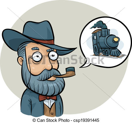 450x418 An Old Fashioned Railway Boss Talking About A Steam Train Eps