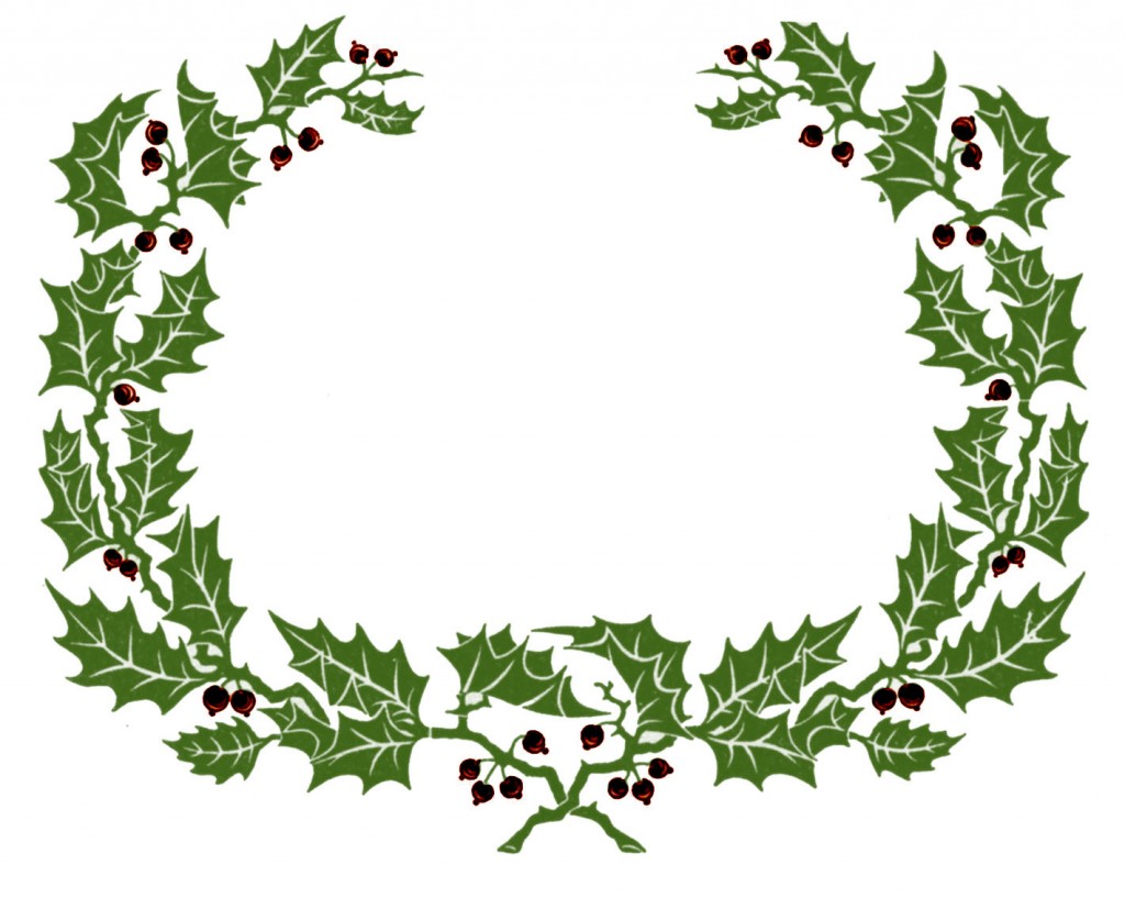 1024x817 Old Fashioned Christmas Wreath Clip Art Merry Christmas Amp Happy