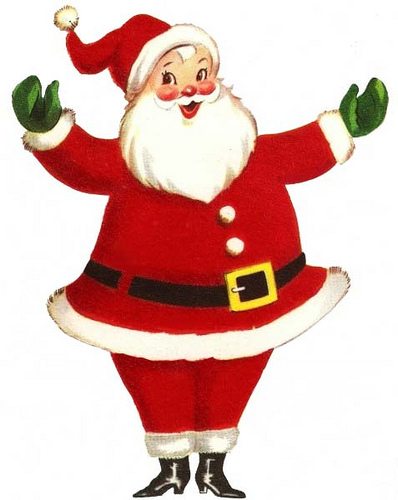 398x500 Old Fashioned Santa Claus Clip Art Merry Christmas Amp Happy New