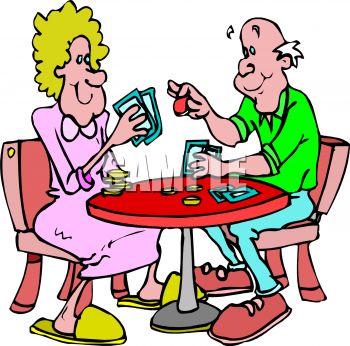 350x346 Old People Playing Cards Clipart