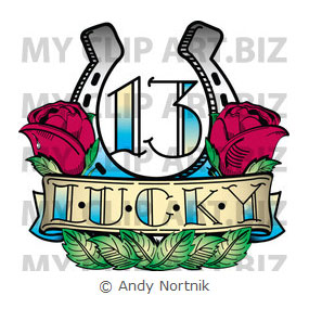 297x296 Clip Art ~ Clipart Lucky 13 Tattoo Design Clip Art