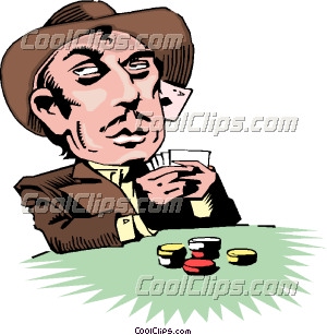 300x307 Cartoon Card Player Clip Art