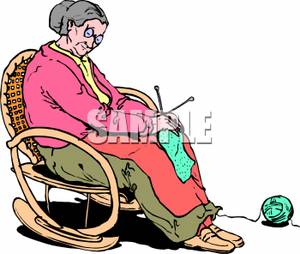 300x254 Old Lady Knitting Clipart