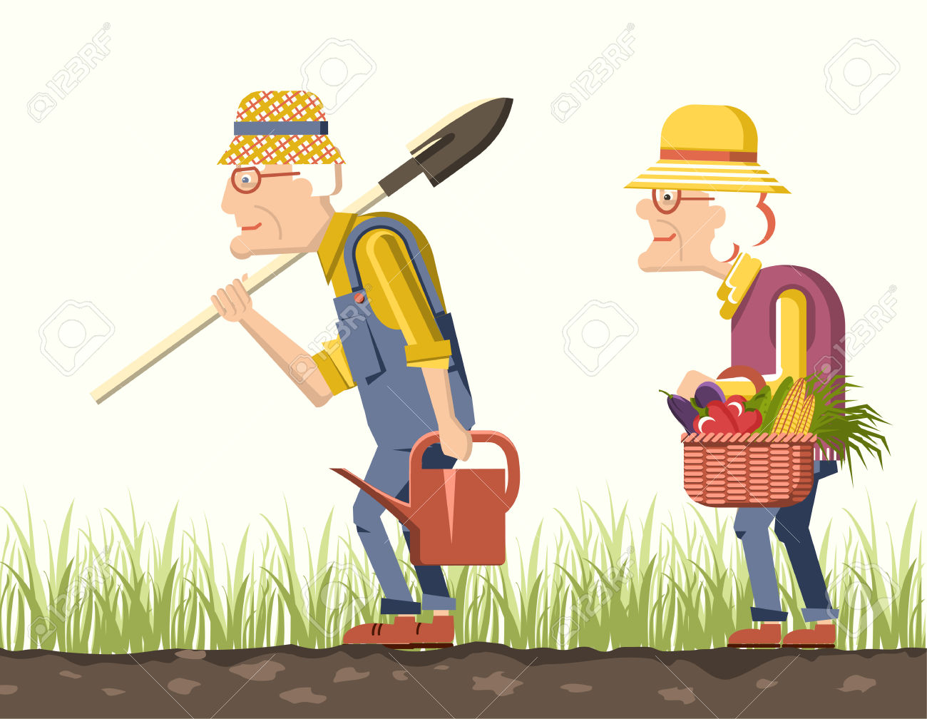 1300x1008 Old Man Old Woman Clipart