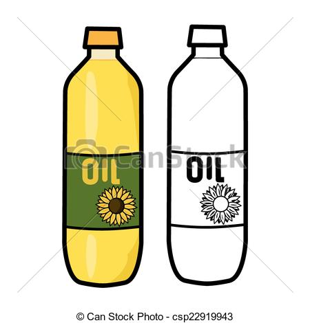 450x470 Vector Illustration Oil Bottle On A White Background. Eps Vector