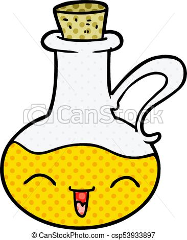 366x470 Cartoon Happy Bottle Of Olive Oil Eps Vectors