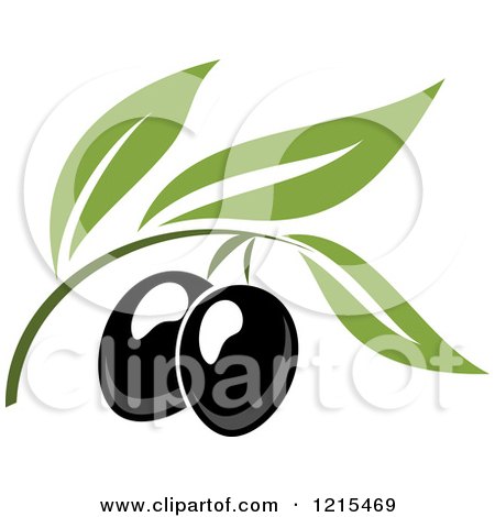 450x470 Clipart Graphic Of A Green Olive Branch And Oil Bottle Label
