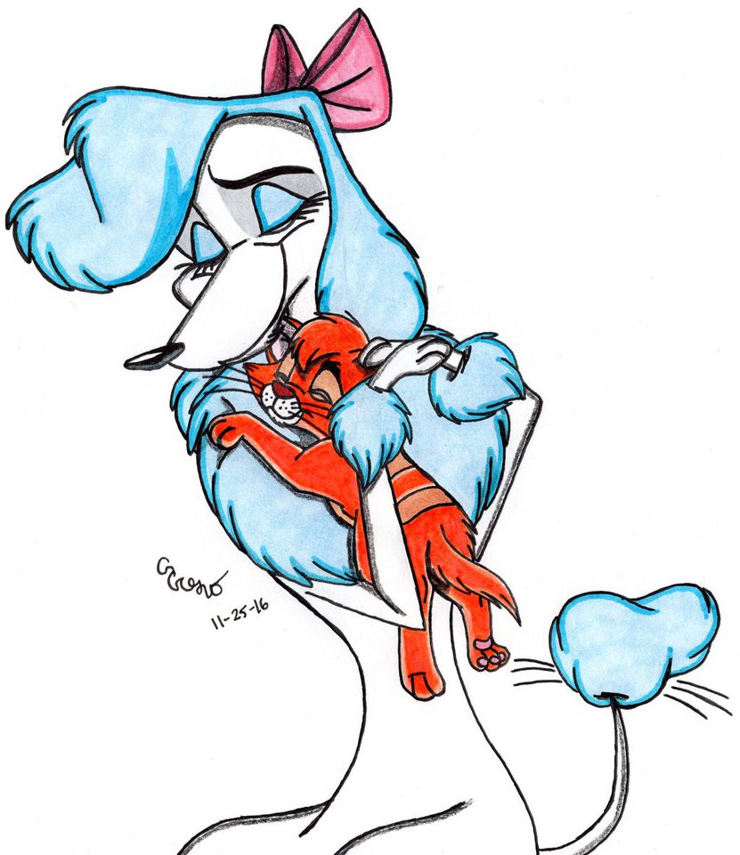 831x961 Georgette Hugs Oliver (Remake) By Segadisneyuniverse