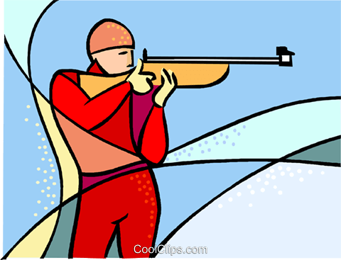 480x367 Olympic Sports, Marksman Royalty Free Vector Clip Art Illustration
