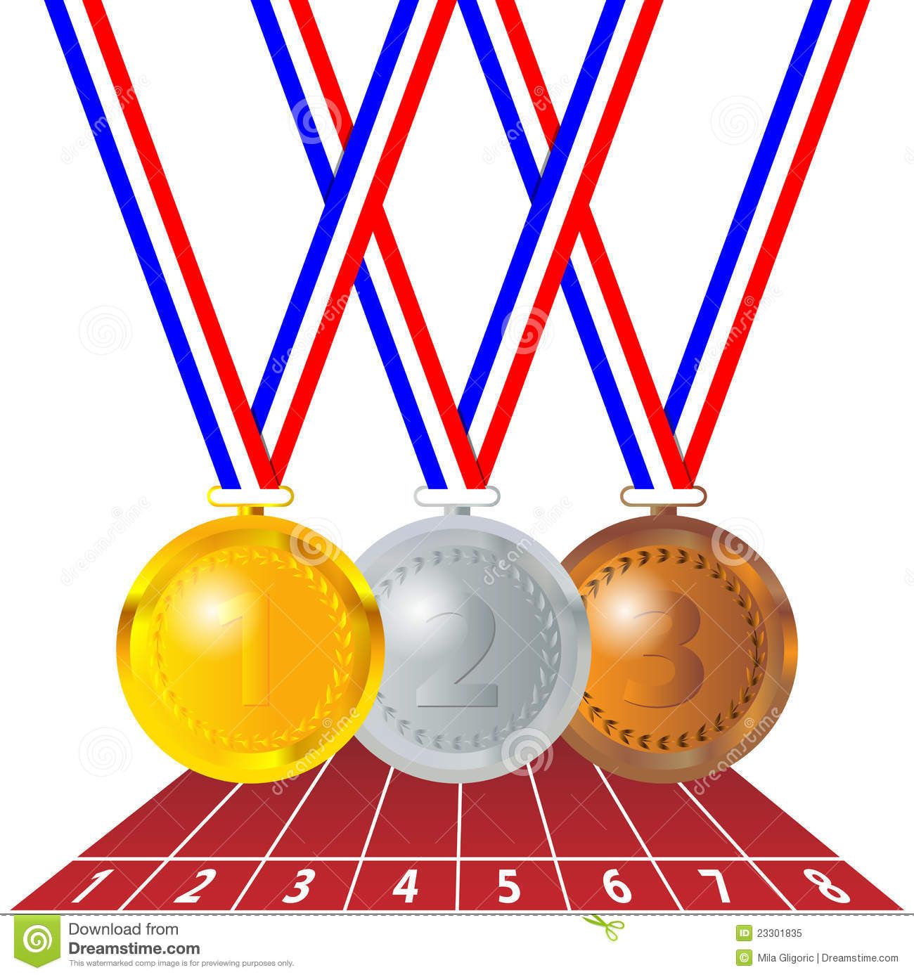 1300x1390 Olympic Medals Royalty Free Stock Photo