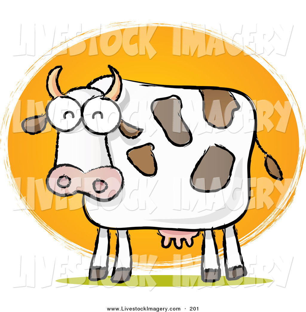 1024x1044 Clip Art Of A Chubby Dairy Cow Sketch In Front Of Sun On