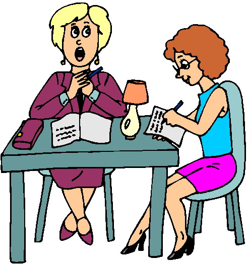 490x525 One On One Meeting Clipart