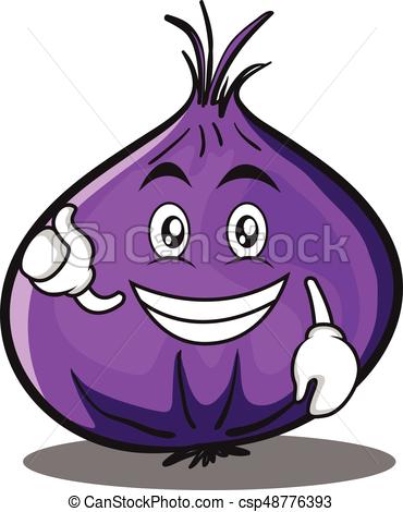 370x470 Optimistic Red Onion Character Cartoon Vector Illustration Eps