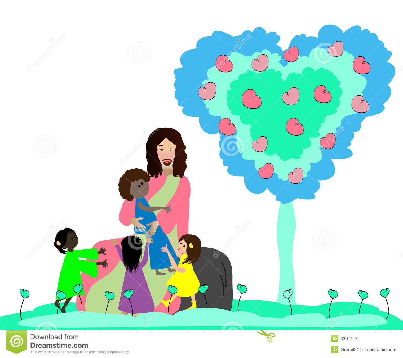 1300x1154 Jesus Children Clip Art