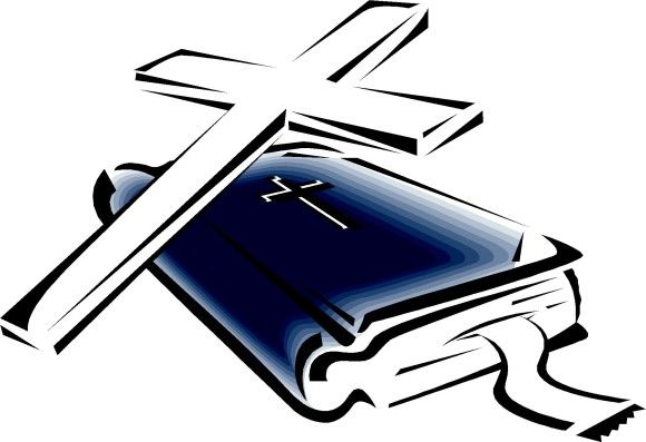 580x397 Open Bible With Cross Clip Art