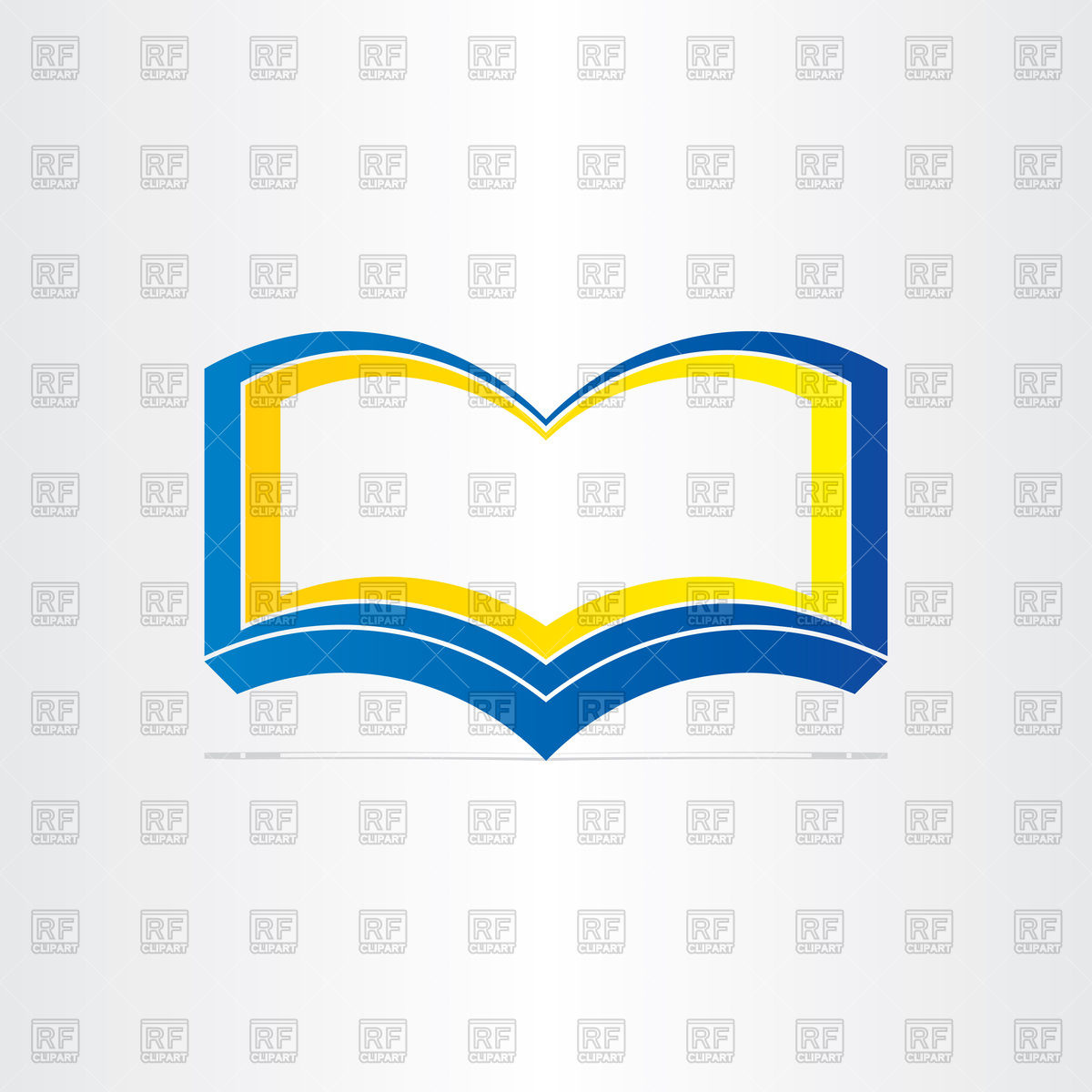 1200x1200 Blue Open Book Icon Royalty Free Vector Clip Art Image