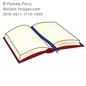 300x300 Clip Art Illustration Of A Book Laying Open