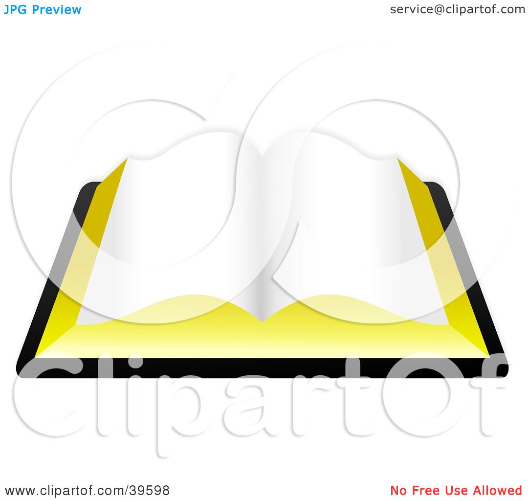 1080x1024 Clipart Illustration Of A Blank Open Book, Or The Holy Bible By