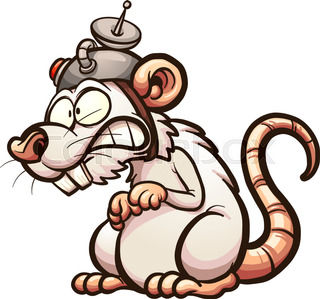 320x299 Scared Cartoon Rats Running Away. Vector Clip Art Illustration