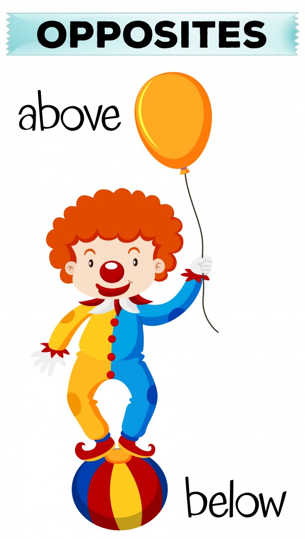 626x1106 Opposite Words With Above And Below Vector Free Download