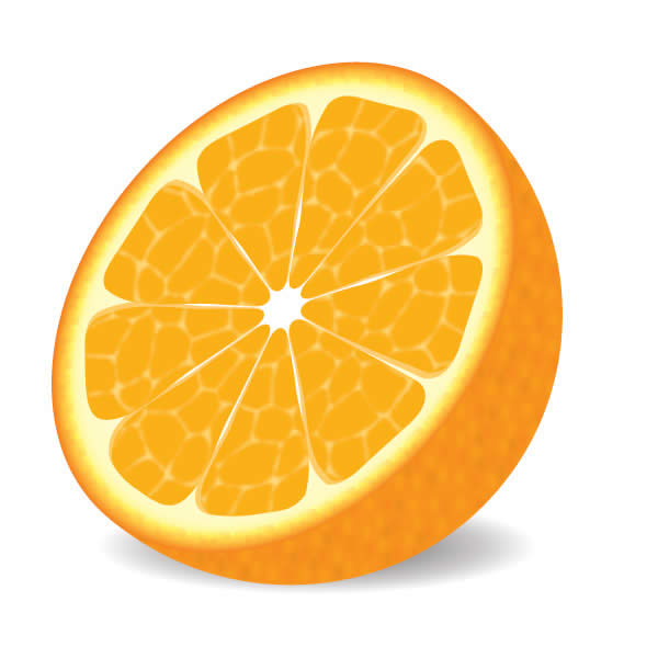 600x600 Collection Of Orange Half Clipart High Quality, Free