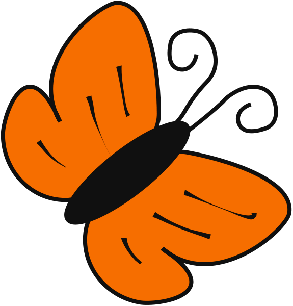575x600 Butterfly Clip Art Orange Clipart Panda