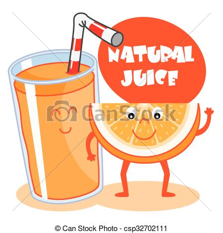 450x470 Natural Orange Juice Vector Clip Art