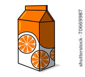 167x150 Orange Juice Box Clipart