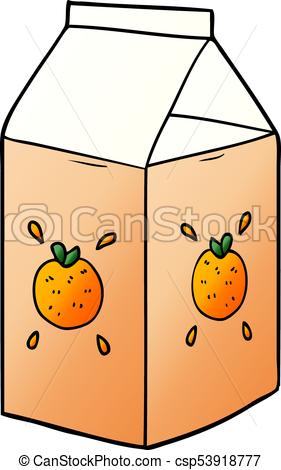 281x470 Cartoon Orange Juice Carton Vectors Illustration