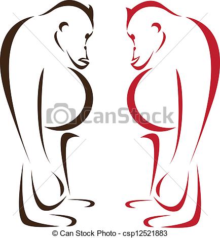 434x470 Vector Image Of An Orangutan On A White Background Vector