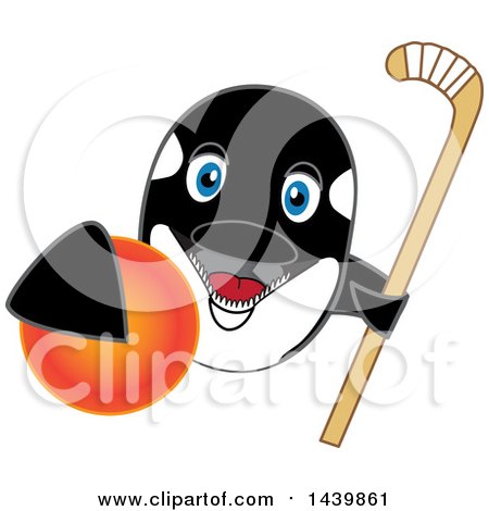 450x470 Clipart Of Killer Whale Orca School Mascot Character Grabbing