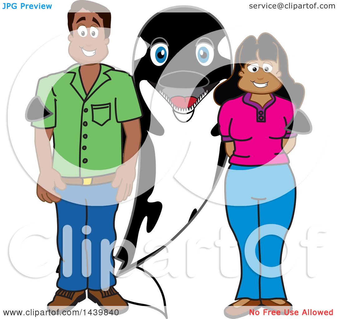 1080x1024 Clipart Of A Killer Whale Orca School Mascot Character With Happy