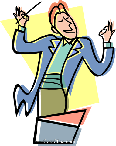 382x480 Conductor, Orchestra, Music Royalty Free Vector Clip Art