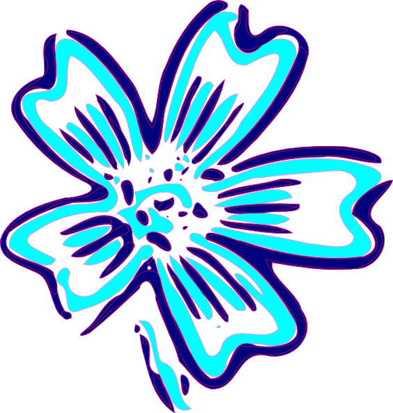 564x594 Blue Orchid Clip Art