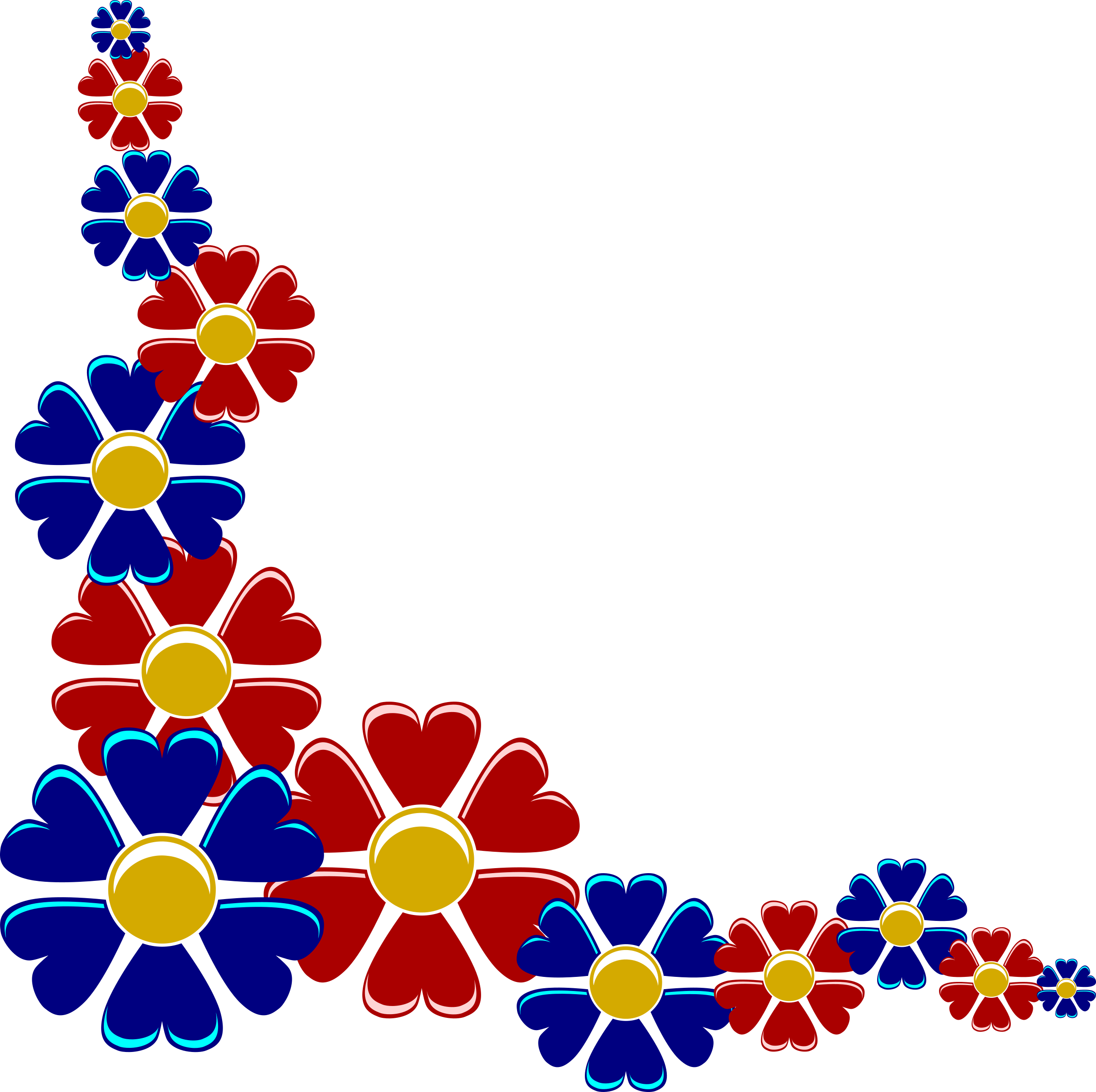 2408x2400 Photos Corner Flowers Clip Art,