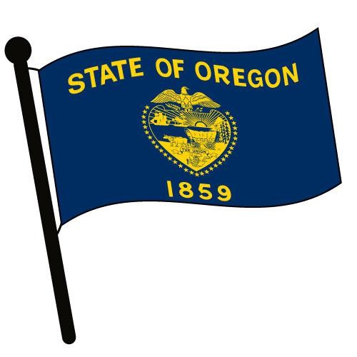 500x500 Oregon Waving Flag Clip Art