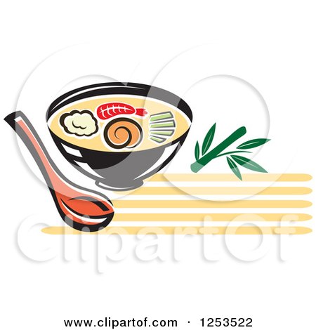450x470 Clipart Of A Bowl Of Oriental Soup